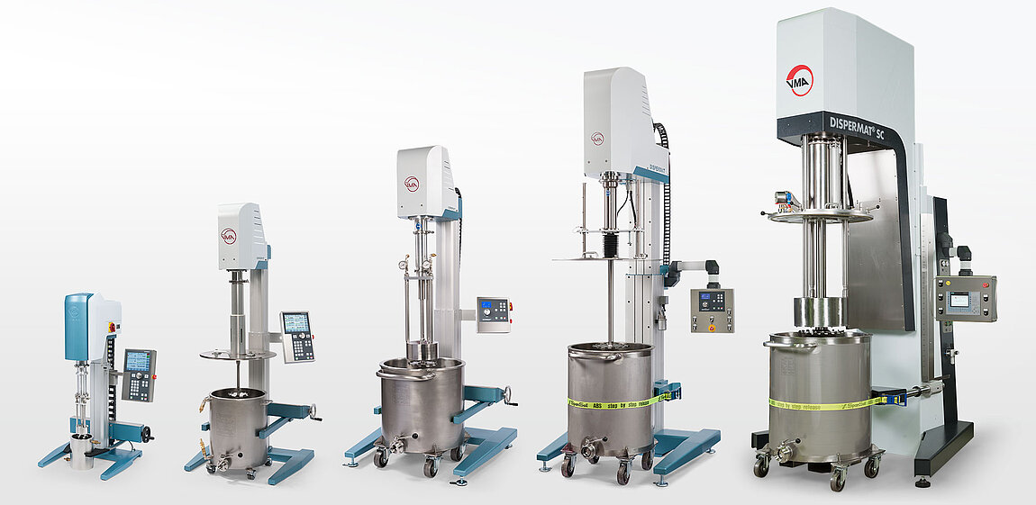 <span>Dispersion, broyage fin et agitation en laboratoire, atelier pilote et production</span> Disperseurs, moulins à panier et moulins à billes made in Germany